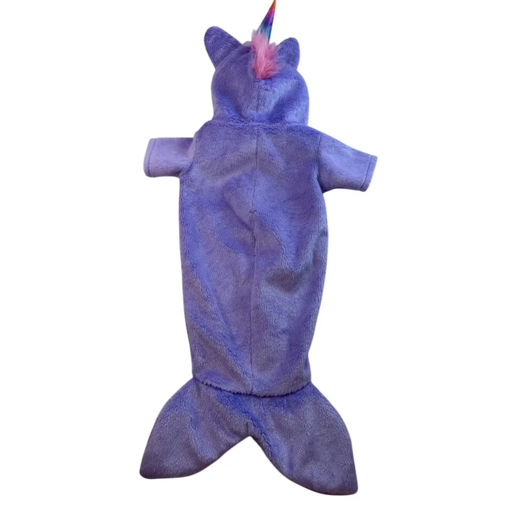 Build-A-Bear Workshop Purple Unicorn Mermaid Costume Shimmer Plush Hooded Outfit